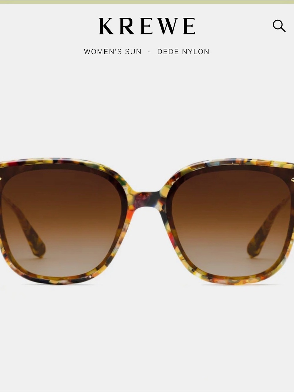 Krewe DEDE nylon sunglasses $355 current box handcrafted amber - Picture 1 of 12